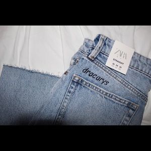 Zara hi-rise straight leg jeans GOT